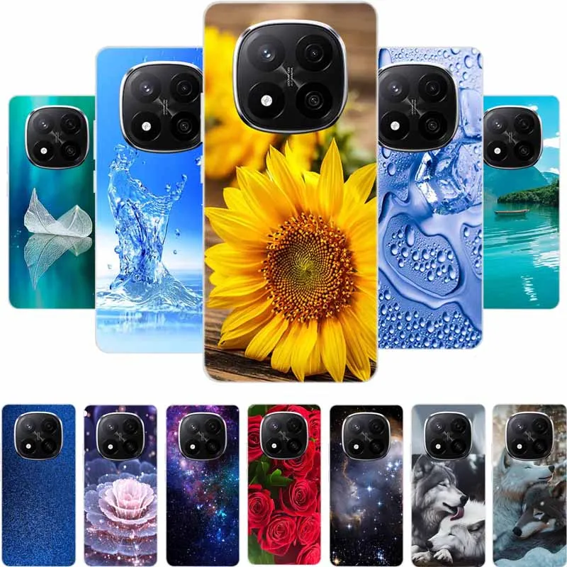 

Прозрачный силиконовый чехол для Xiaomi Redmi Note 14 Pro Note 15 Pro Plus, чехол для телефона Note14 Pro Plus, мягкая задняя крышка из ТПУ, сумка