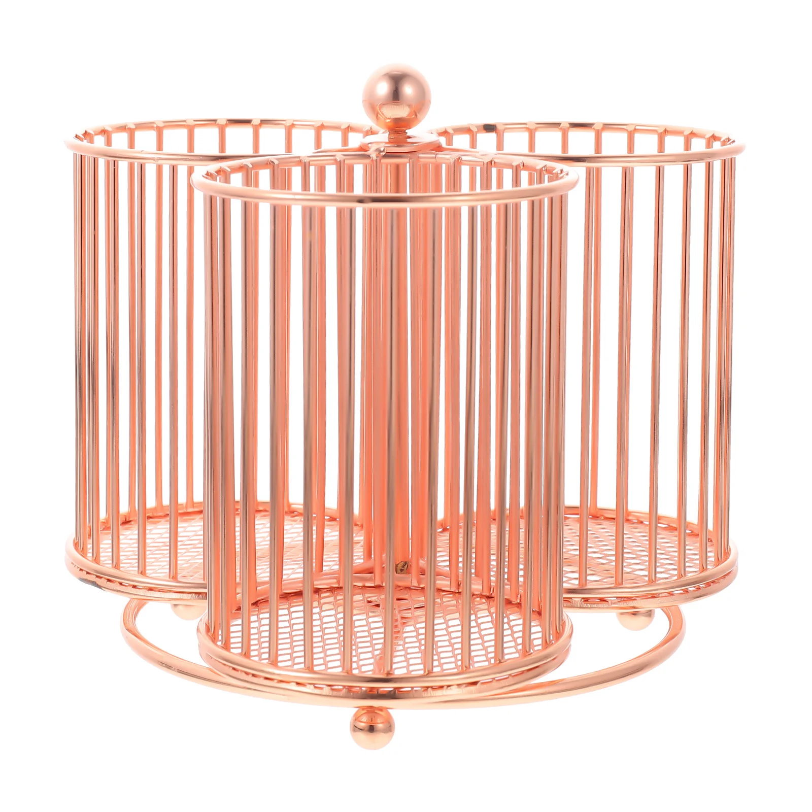 

Metal Rotary Pen Holder Practical Storage Container Stationery Organizer Rotatable Office Brush Pot Iron Sundries