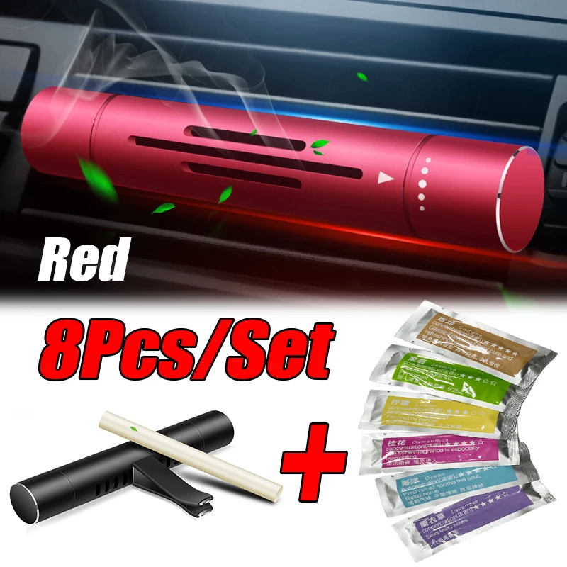 8 Teil/satz Auto Air Vent Parfüm Auto Lufterfrischer Aroma Geruch Aroma Auto Parfüme Lufterfrischer Parfum Auto Innen Zubehör