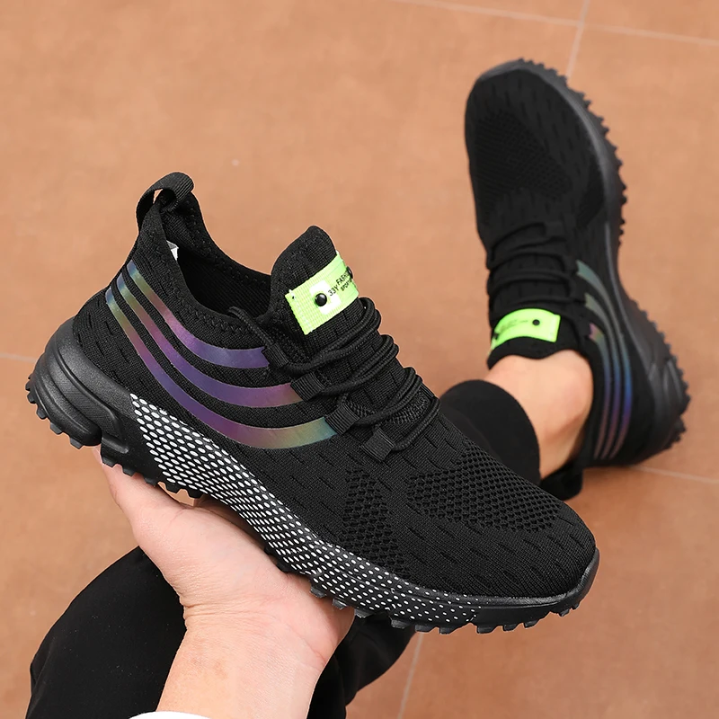 Men's Unisex Solid Color Design Walking Shoes Fiber Low Cut Sports Shoes Urban Fashion Casual Black and White Training Shoes