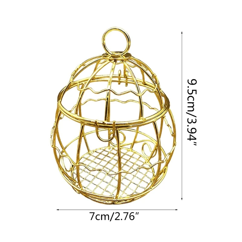 Bird Feeder Metal Fat Ball Bird Feeders Outdoor Small Hanging Gold Wild Bird Feeder Bread Holder Garden Decorations TOP quality