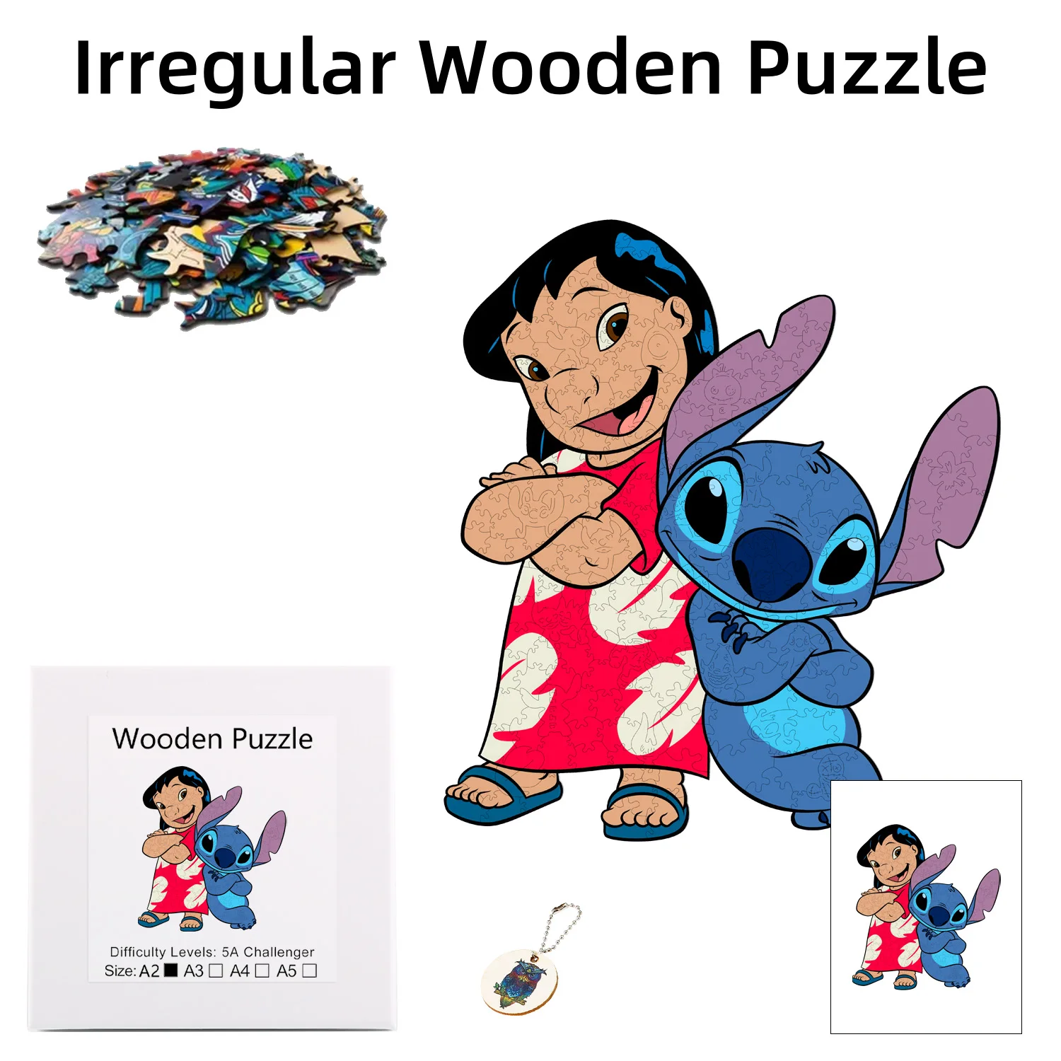 

Disney Alien Lilo And Stitch jigsaw Wooden Puzzle Is The Best Christmas Gift For Children Family And Friends