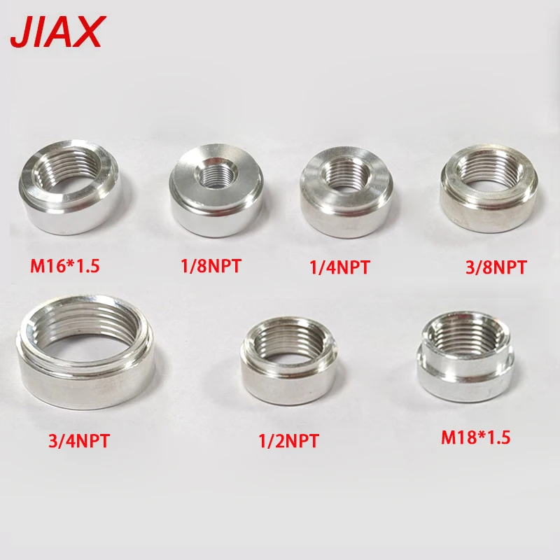 Female Thread Aluminum Weld Connector Nut 1/4 1/2 3/8 1/8 NPT M14 M16 M18 Bung Fitting Adapter Auto Part