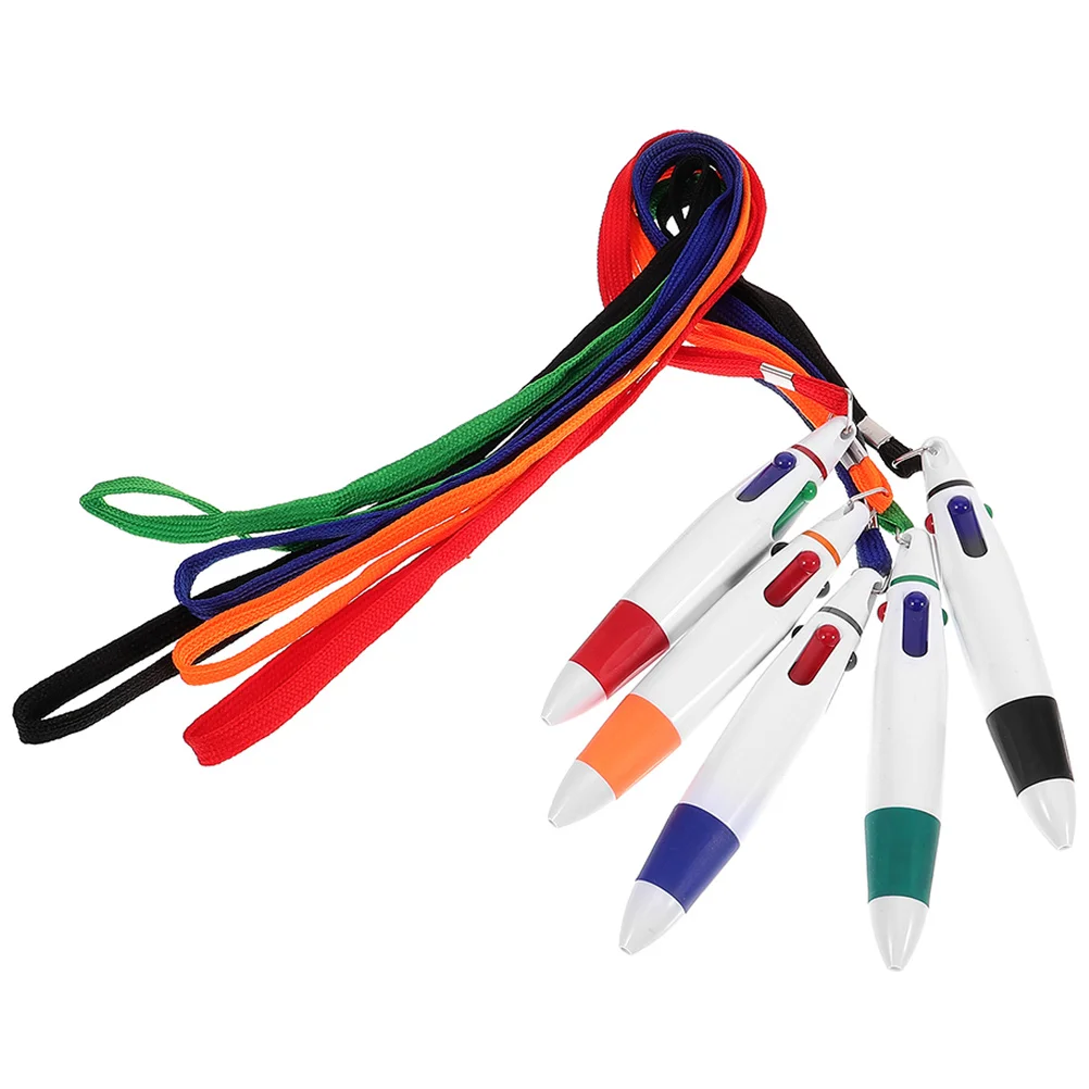 5-teiliger Lanyard-Stift, flüssige Tintenstifte, Karabiner, Shuttle-Kugelschreiber zum Aufhängen, Schreibzubehör, Krankenschwester-Zubehör, Arbeit, tragbar