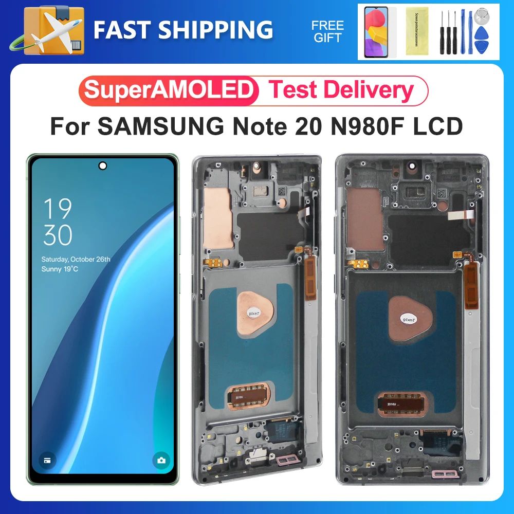 Note 20 For Samsung 6.7''For AMOLED Note20 N980 N980F N980F/DS LCD Display Touch Screen Digitizer Assembly Replacement