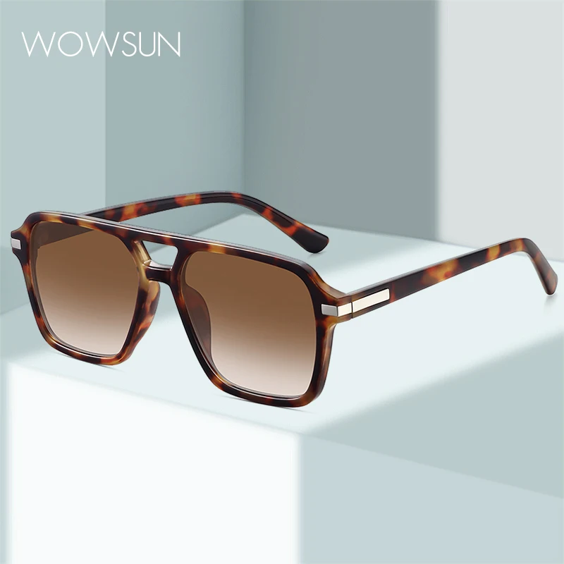 

WOWSUN Retro Square Women's Sunglasses for Vacation Travel Driving Anti Glare Sunglasses AA175