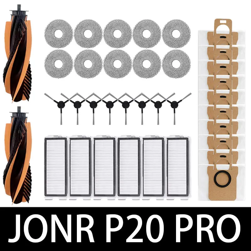 Voor JONR P20 PRO / T5 Pro Robotstofzuiger Accessoires Hoofdzijborstel Hepa Filter Mop Doek Vervanging