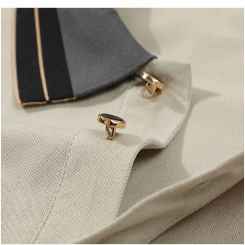 Summer men's high-quality short sleeved polo shirt, new fashionable and casual, sweat absorbing, breathable and cool T-shirt top