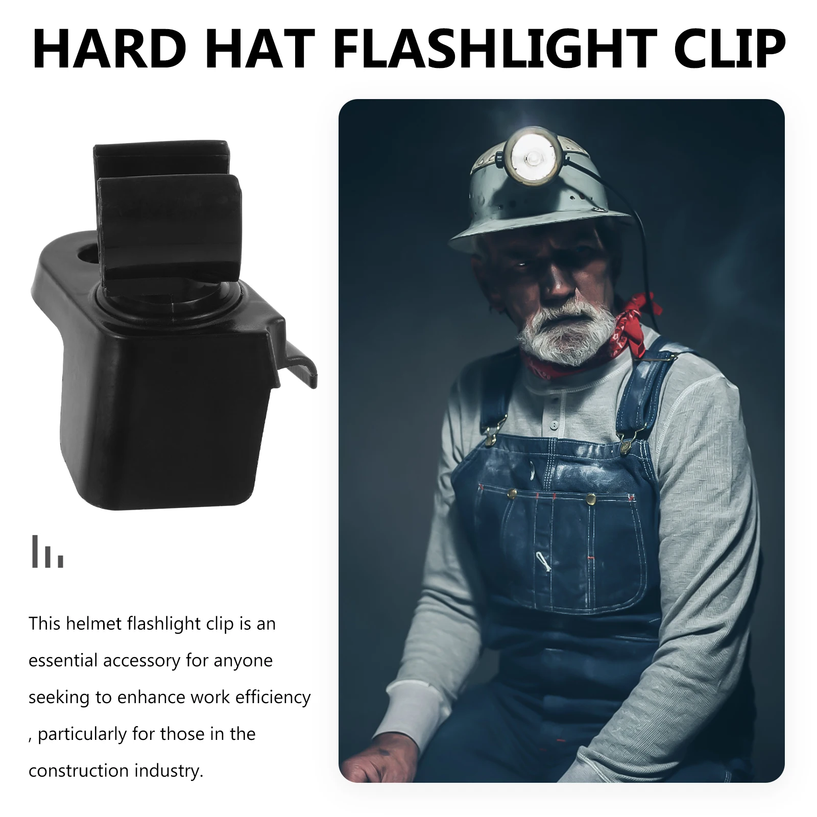 

Hard Hat Headlamp Clip Strong Flashlight Mount Construction Work Safety Light Holder for Professionals Light Clip