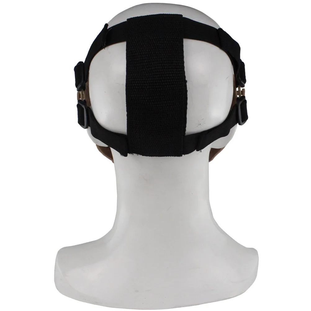 Máscara de media cara de zombis, máscara protectora de calavera para fiesta de Halloween, Cosplay, mascarada, Carnaval, deportes al aire libre