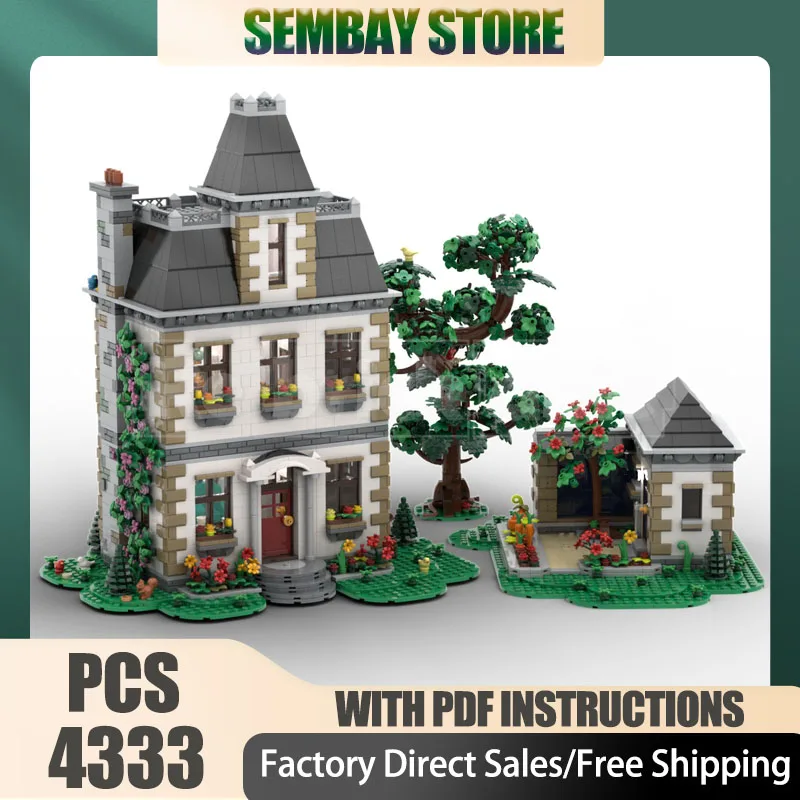 

City Street View Moc Building Bricks Modular Vintage Family House Model Technology Blocks Christmas DIY Toy Construction Gifts