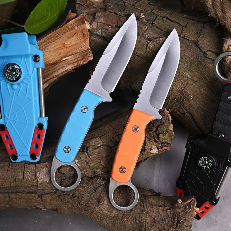 Wilderness exploration Self Defense High hardness Straight knife Outdoor Fishing Fixed Blade Hunting Knife Multifunction Tools