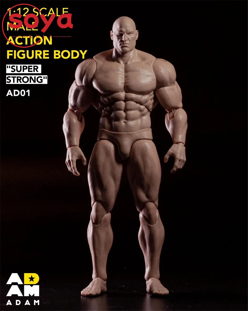 MUFF SPEELGOED ADAM AD01 1/12 Mannelijke Sterke Spiergewricht Lichaam 17.2 CM Super Flexibele Comic Soldaat Action Figure Body Pop