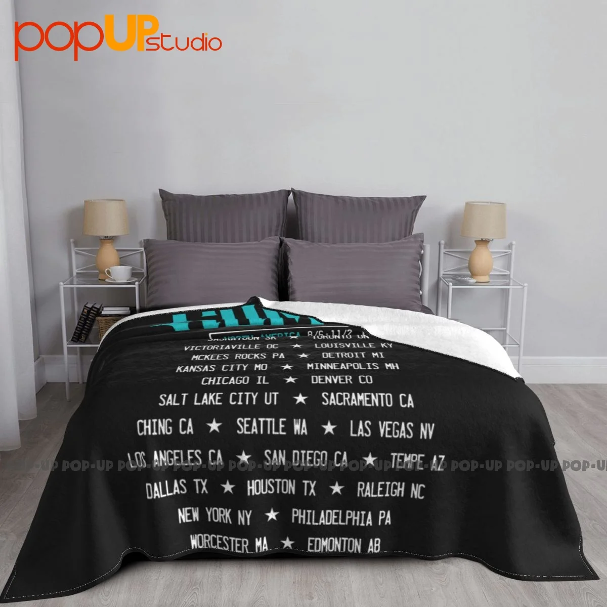 Sum 41 Blue Demon Tour Dates Band P-399 Blanket Velvet Bedroom High-Grade Skin Friendly For Sofa Bedroom