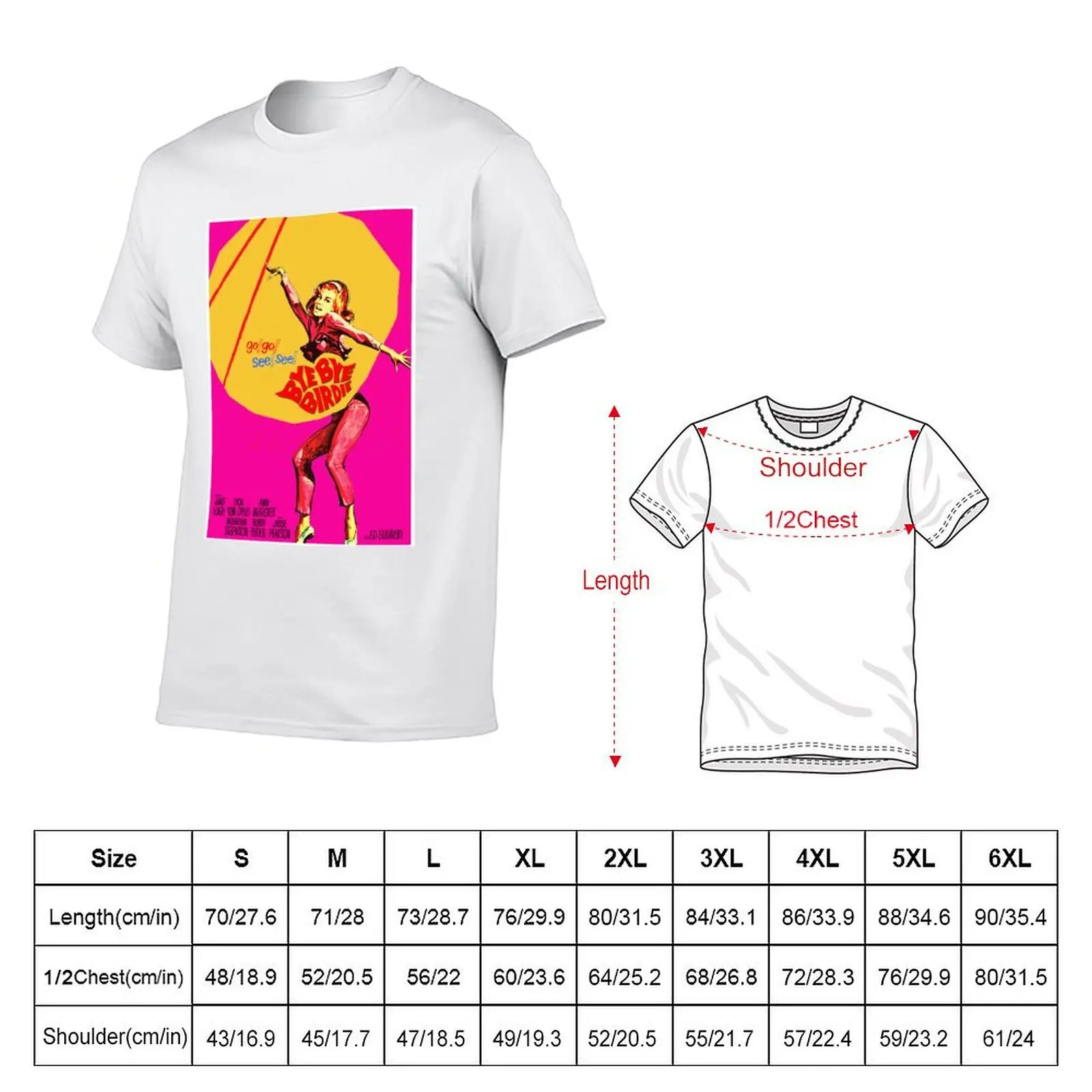 Bye Bye Birdie (1963) - تصميم ملصق الفيلم (النمط B) تي شيرت تي شيرت للرجال تي شيرت جرافيك تي شيرت مع تي شيرت مطبوع