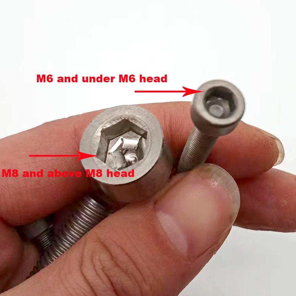 1/3x M1.6 M2 M2.5 M3 M4 M5 M6 M8 M10 M12 TA2 Pure Titanium Gr2 DIN912 Hexagon Hex Socket Head Cap Allen Bolt Screw Length=5-70mm