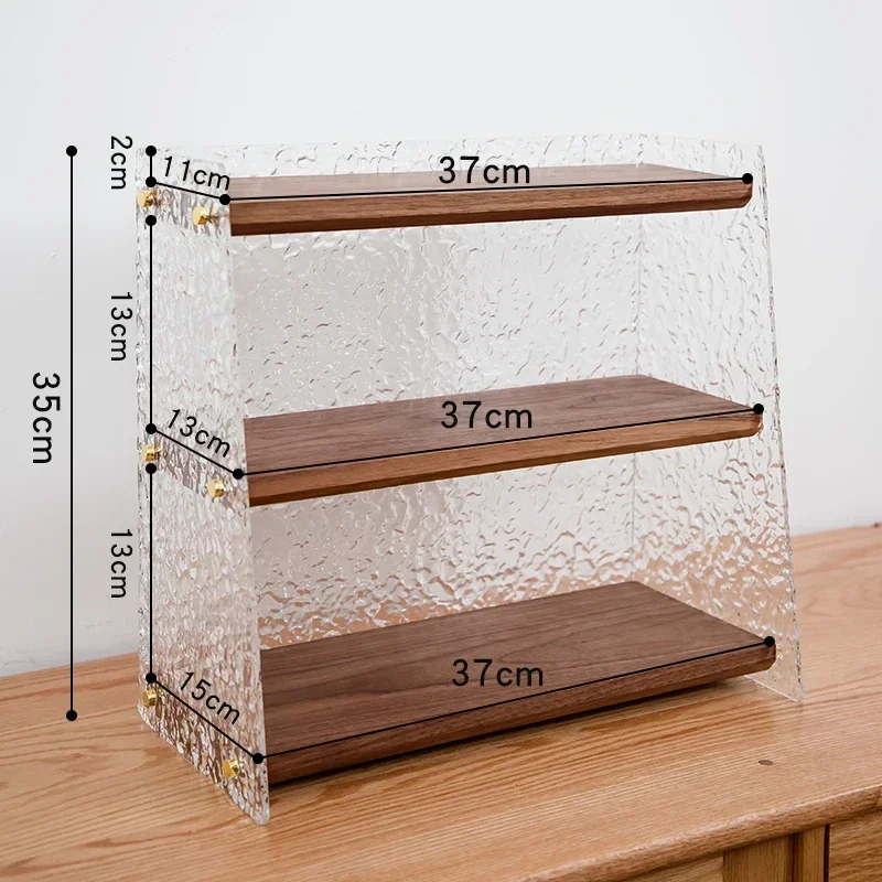 

Cup holder Solid wood rack Large capacity cosmetics Desktop storage box Lipstick dresser