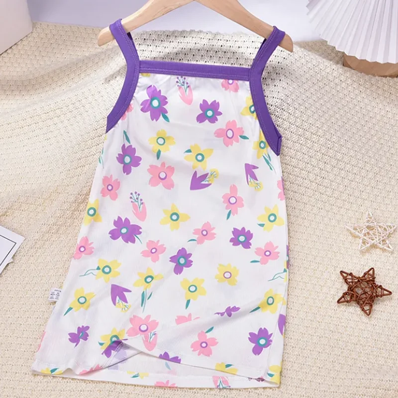 New girl\'s summer floral Sling dress