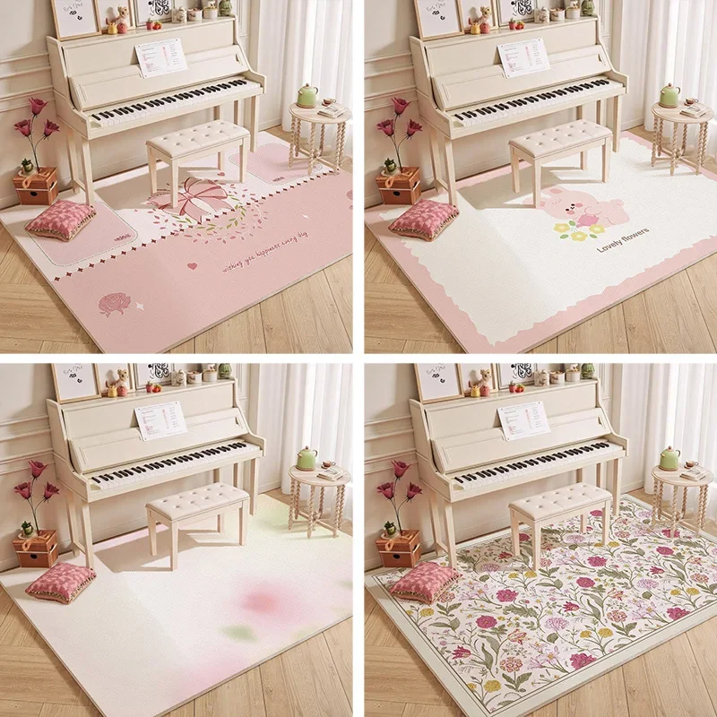 Piano carpet special sound insulation non-slip mat girl powder silent noise reduction floor mat household drum set shock
