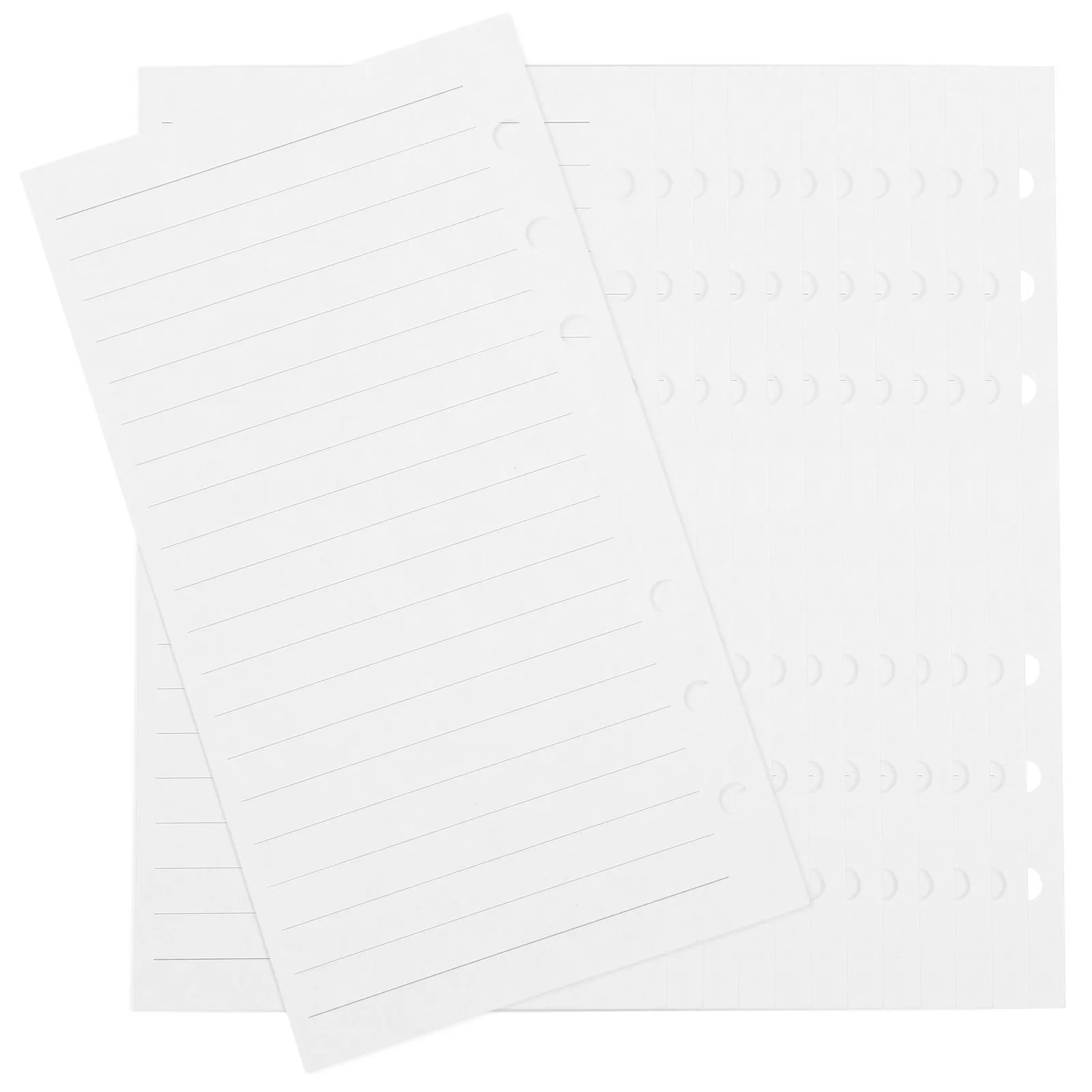 

45 Sheets A6 Loose Leaf Binder Paper 6-Hole Planner Inserts Lined College Ruled Grid Filler Paper for Office Students Artists