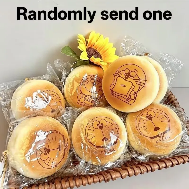 Juguete Antiestrés de Doraemon de 10 cm, Dorayaki Suave, Pan al Vapor Grande, de Rebote Lento, Comida Simulada, Decoración de Escritorio, Regalo para Amigos y Festividades
