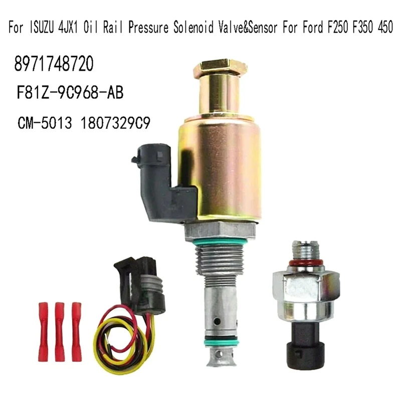 

For ISUZU 4JX1 Oil Rail Pressure Solenoid Valve&Sensor Parts For Ford F250 F350 450 8971748720 F81Z-9C968-AB CM-5013 1807329C9