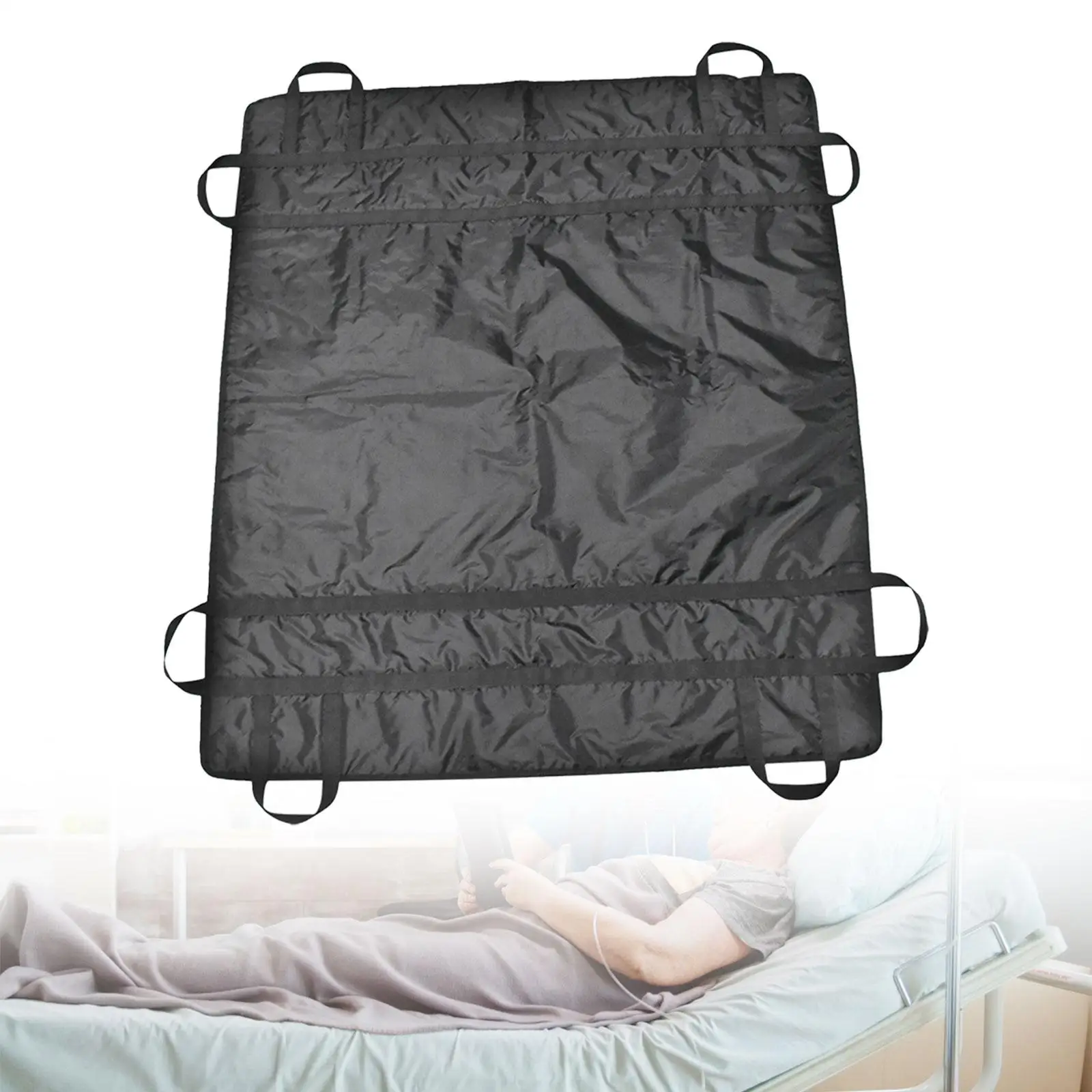 

Positioning Bed Cushion with Reinforced Handles for Elderly Bedridden Transfer
