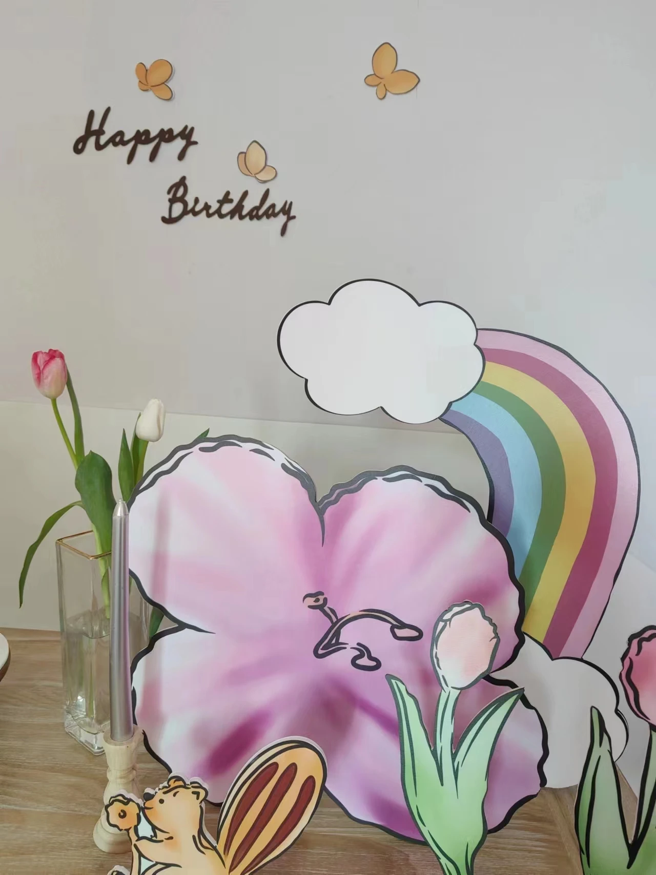 ديكور طاولة حفل عيد ميلاد طفل على الطراز الكوري، لوحة KT، دعامة صور، طاولة حلوى، ديكور لعرض الحلويات #5