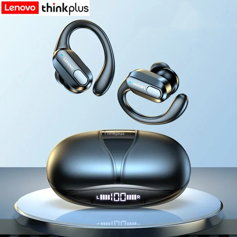 Оригинальные спортивные беспроводные наушники Lenovo XT80 с микрофоном, светодиодным индикатором заряда батареи, стереозвуком Hi-Fi, Bluetooth 5.3 TWS.