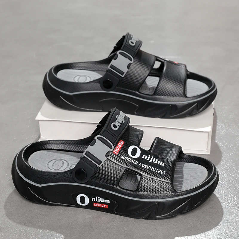 الصيف شبشب رجالي الصنادل في الهواء الطلق الشاطئ مريحة لينة الشرائح قباقيب أحذية للحديقة غير رسمية جديد الرجال النساء داخلي المنزل النعال #2