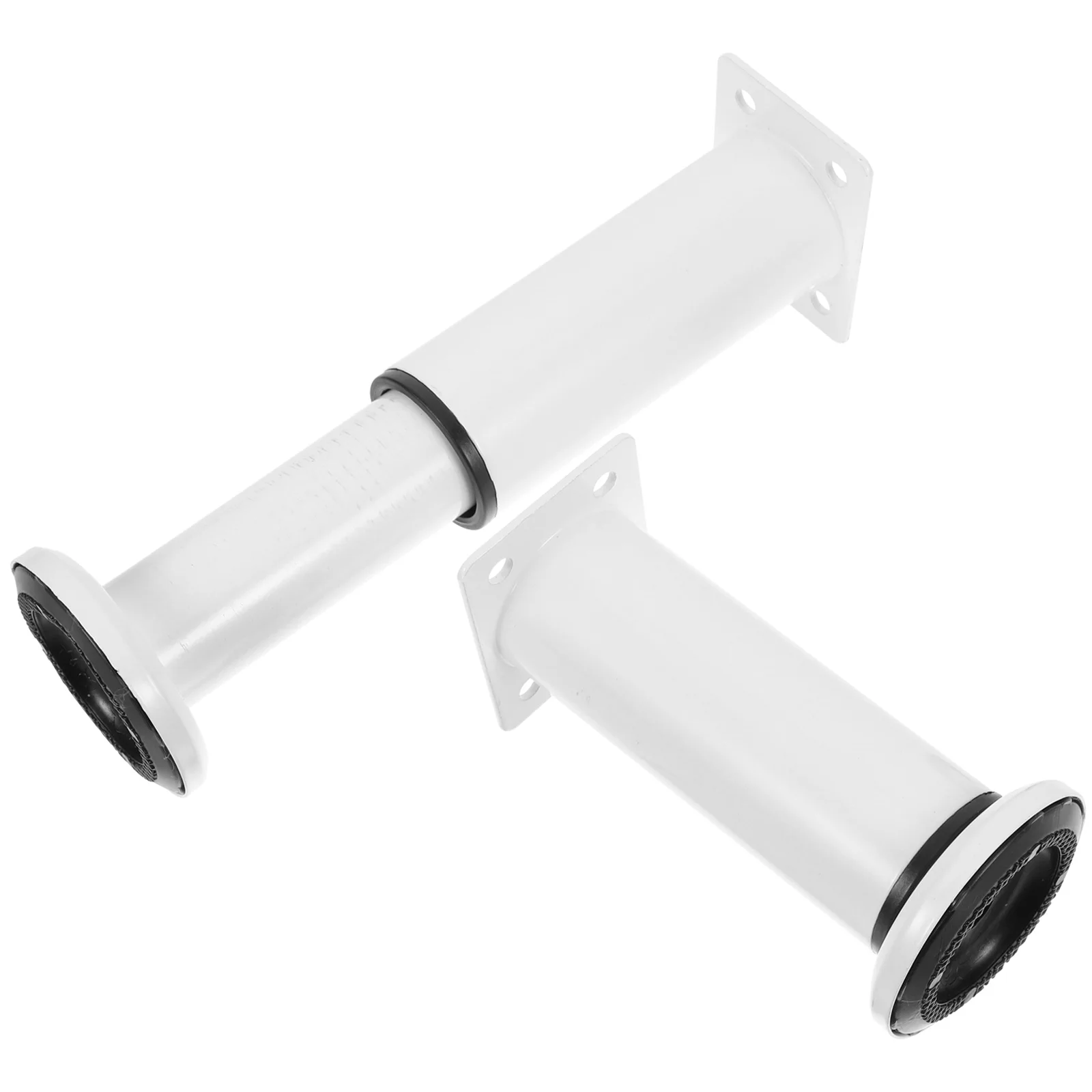 

2Pcs White Adjustable Furniture Support Legs 12Cm To 18Cm Metal Sofa Couch Cabinet Feet Modern Design