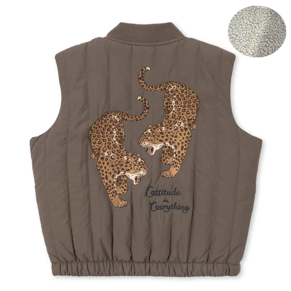 2026 Fall Winter Kids Fleece Lined Thick Padded Jacket + Sequin Zip Vest 2Pcs Set Unisex Boys Girls Warm Outwear Coat