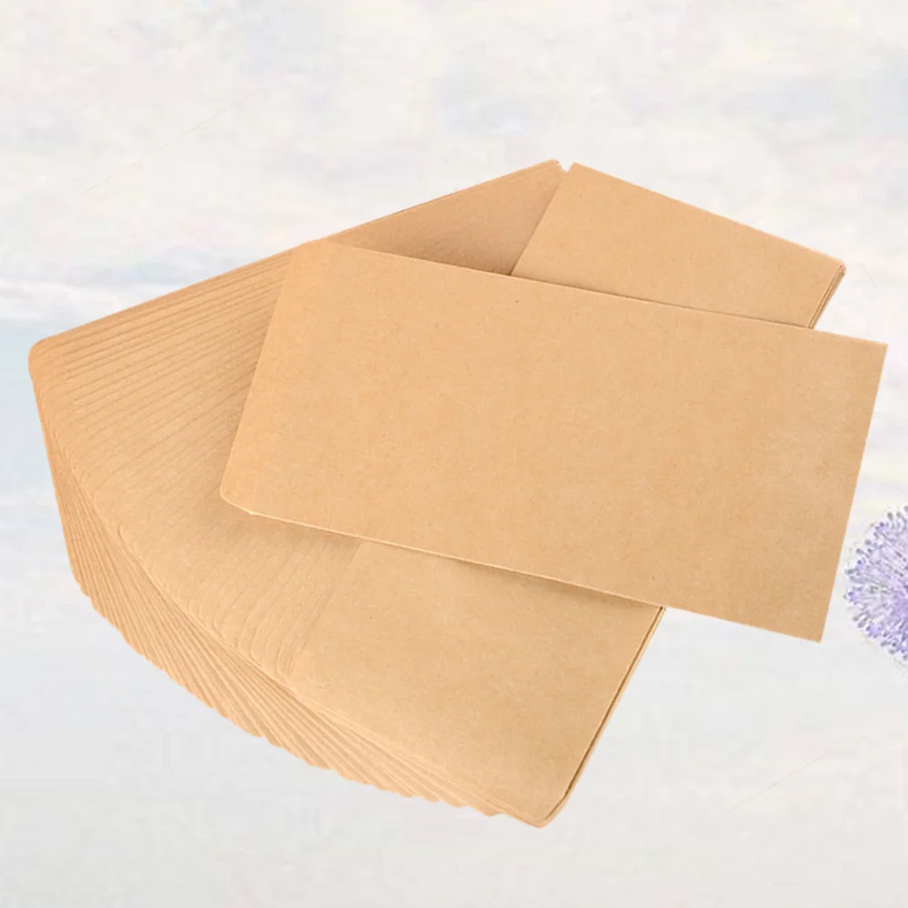 100Pcs Brown Kraft Paper Envelopes 176x110mm Retro Blank Embossing Mailing Cards Invitations Stationery Paper Bags Gift Wrap