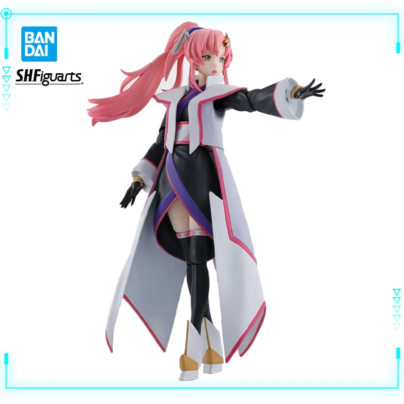 Bandai Original Genuine S.H.Figuarts Mobile Suit Gundam Seed Freedom Lacus Clyne Compass Tabard Ver 13cm Model Action Figure Toy