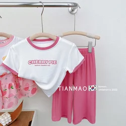 Summer Girls Clothes Sets Short Sleeve T-shirt+Pants Baby Girl Outfit Set Children Casual Clothes Kids Clothes Girls 2Pcs 2-7Yrs