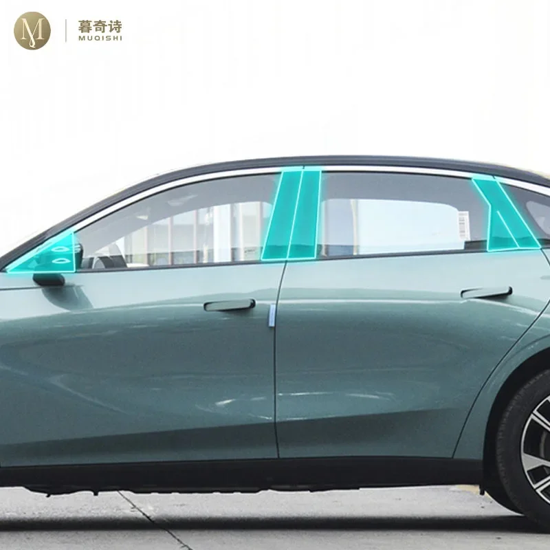 

MUQSHI Внешняя Автомобильная A/B оконная стойка, аксессуар для защиты от царапин, прозрачная защитная пленка из ТПУ PPF для Geely Galaxy L6 X1 2023-24