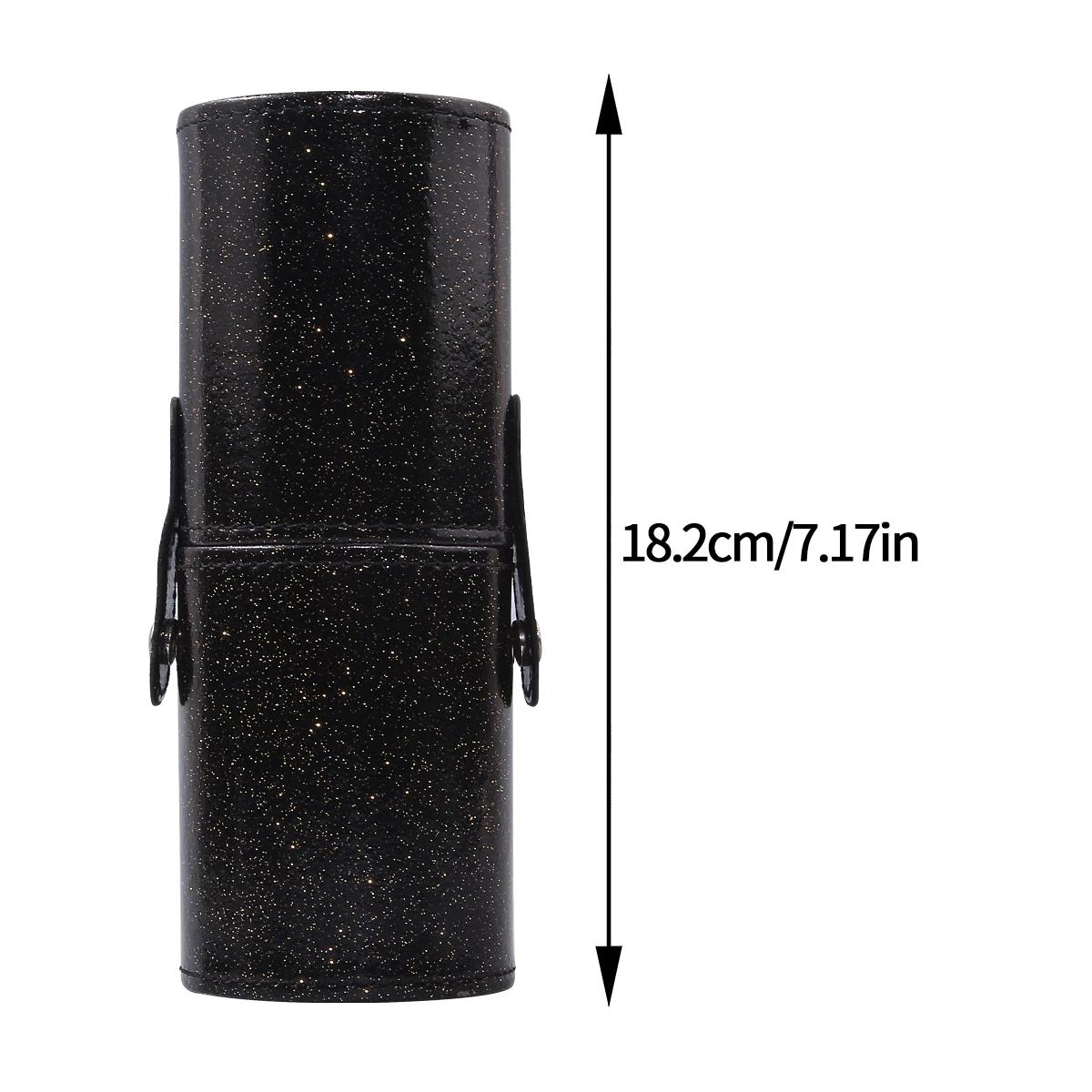 Schwarzer Aufbewahrungseimer für Make-up-Pinsel mit Deckel, staubdichter Schminktisch, Kosmetik-Aufbewahrungsbox, Lippenstift- und Lidschattenstifthalter