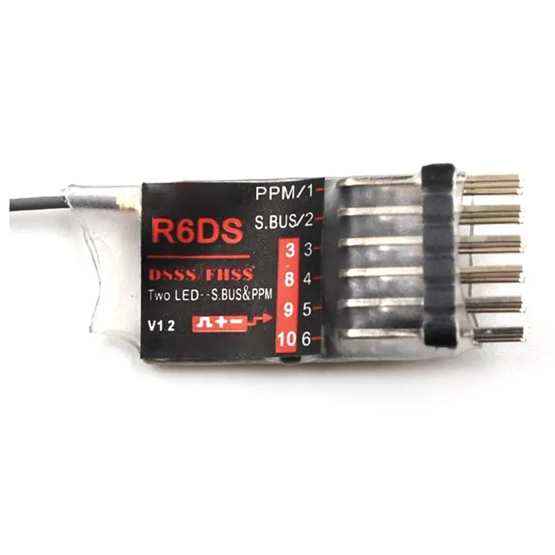 

A25P For Radiolink R6DS 2.4G 6CH DSSS Receiver For AT9 AT9S AT10 II Transmitter, Dual Antenna SBUS PPM PWM Drone Receiver