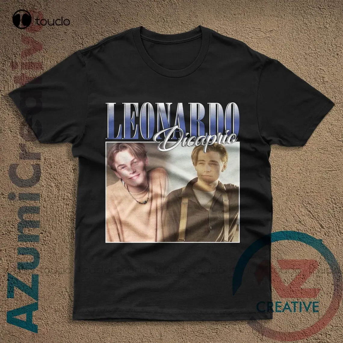 Leonardo Dicaprio Shirt Rap Hip Hop 90S Retro Vintage 90'S T-Shirt New Casual Men Women Shirt Custom Gift Xs-5Xl New