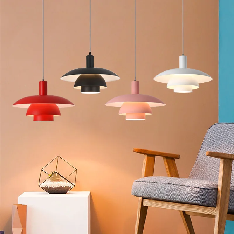 

Danish Design Pendant Light LED Hanging Lamp for Living Room Kitchen Dining Table Chandelier UFO Color Droplight Suspension