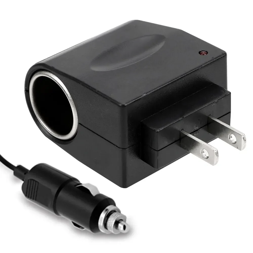 

AC 220V To DC 12V Auto Accessories Converter EU US Plug Interior Parts Black Car Cigarette Lighter Adapter
