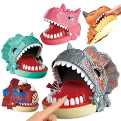 Plastic Bite Finger Toy Funny Random Color Mini Dinosaur Dinosaur Decompression Toy Board Game Kids