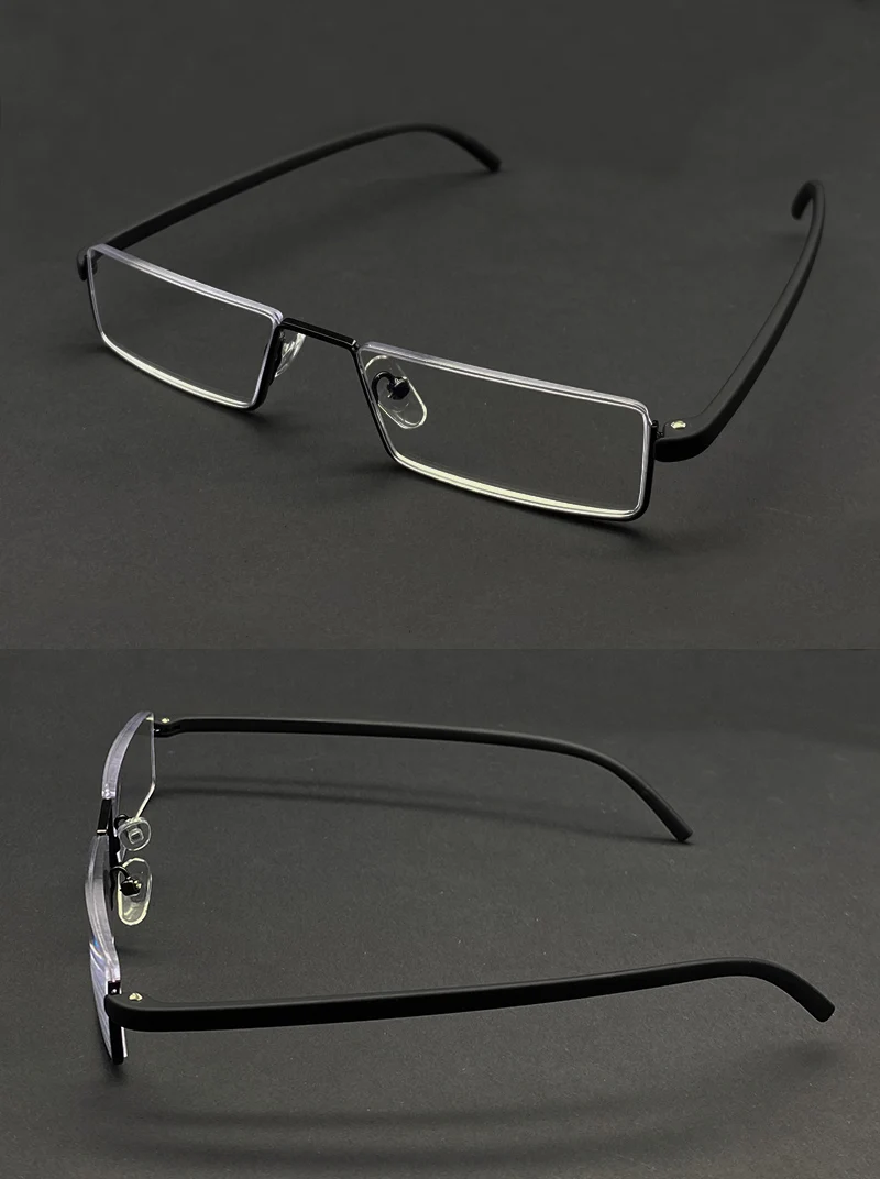 Mai Blume TR90 Presbyopie Brille Mann Blau Licht Lesebrille Männer Metall Quadratische Gläser Für Anblick Plus Linsen + 1,75 + 2,25 + 2,75 – Detail 5