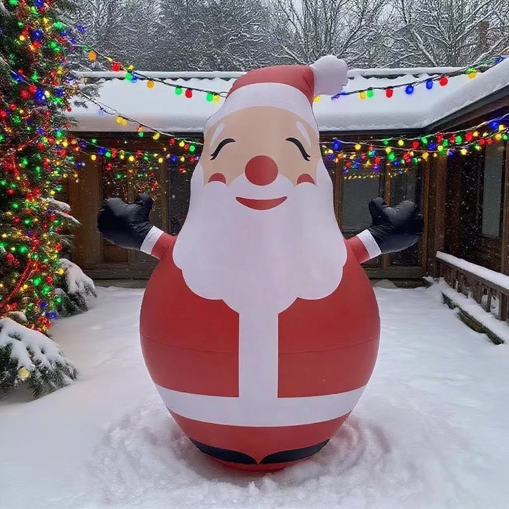 Inflatable Santa Claus PVC Wee Man Christmas Decoration for Outdoor Courtyard Mall Decorations Festive Activity Props