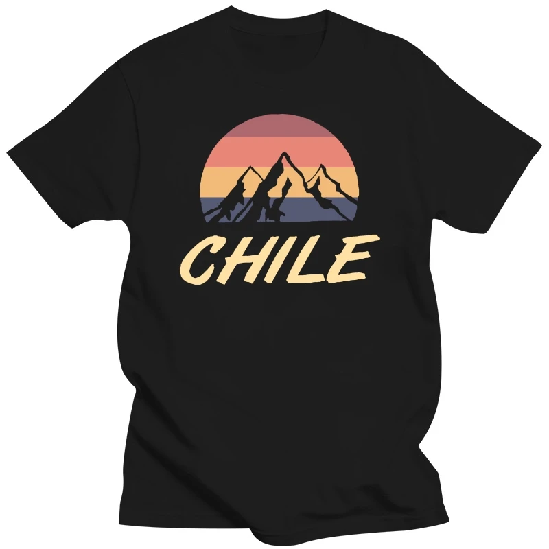 Designs Chile Retro Colors Chilean Chilean Mens T Shirt Woman O-Neck Comical Men Tee Shirt Oversize S-5xl Gents Top Quality