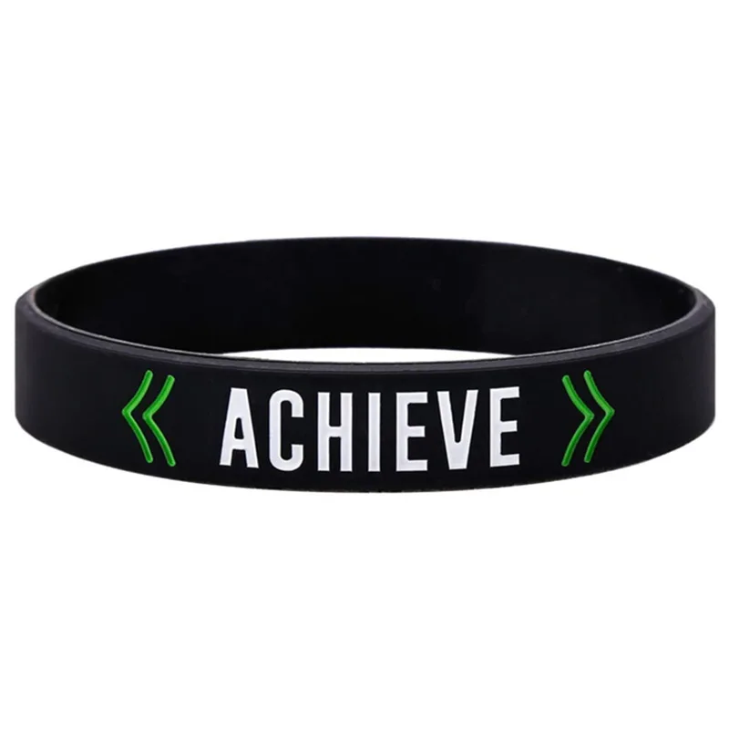 1Pc/3Pcs Motiverende Citaten Succes Bereiken Focus Rubberen Armband Siliconen Polsband