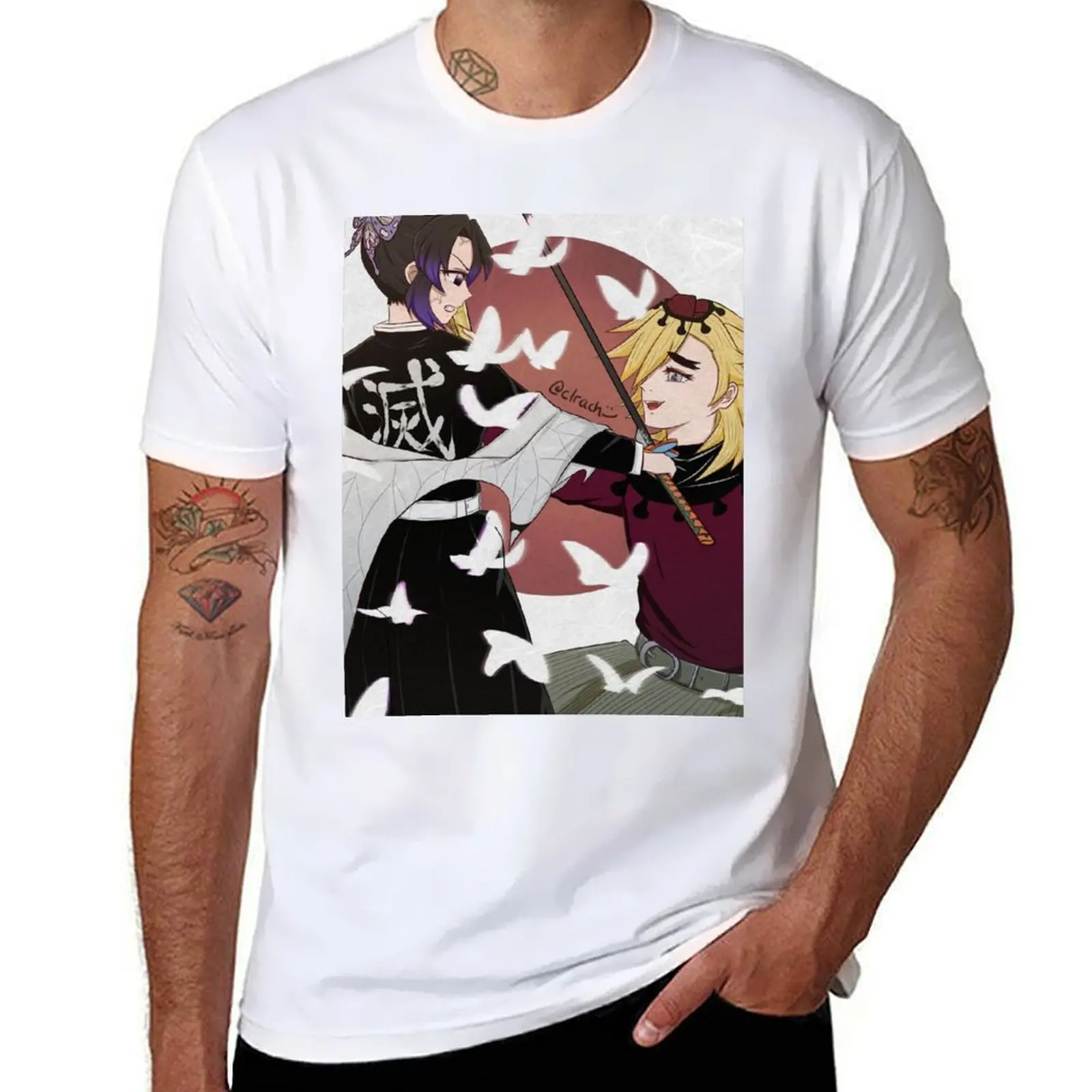 

Shinobu & Douma T-Shirt cotton t shirt pack t shirt for man 100 percent cotton T-Shirt