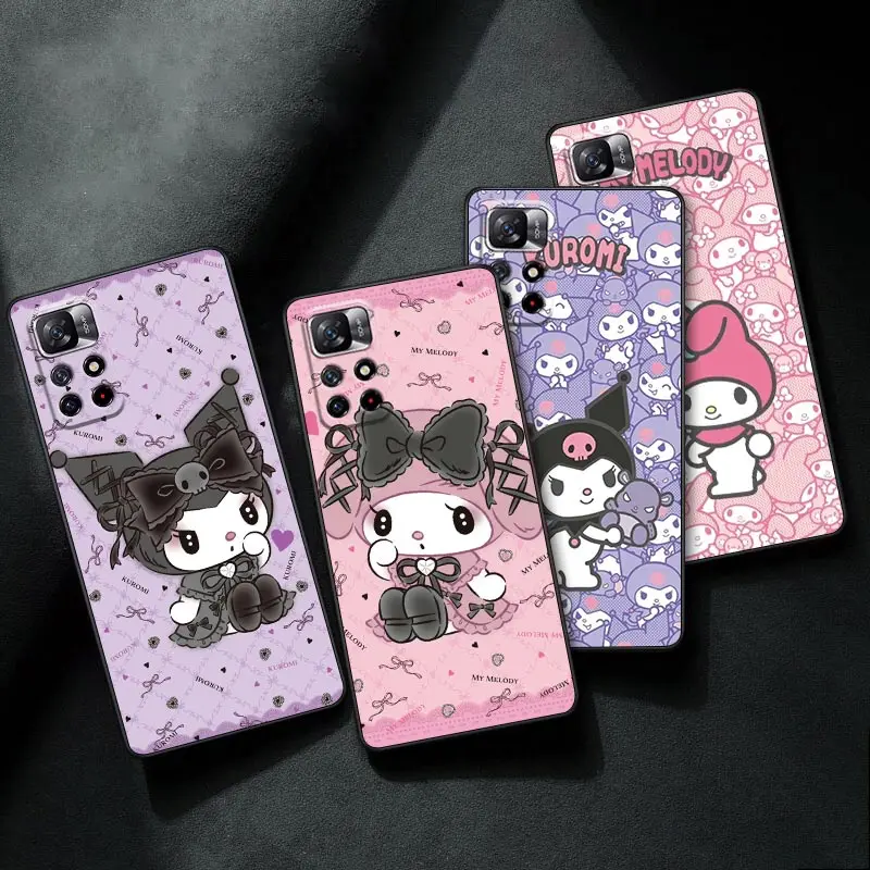 POCO X3 Pro Case For Xiaomi Poco F3 F4 F5 M5 M4 M3 X5 X4 X3 Pro NFC C40 C50 Silicone Back Phone Case Cover Cute Kuromi My Melody