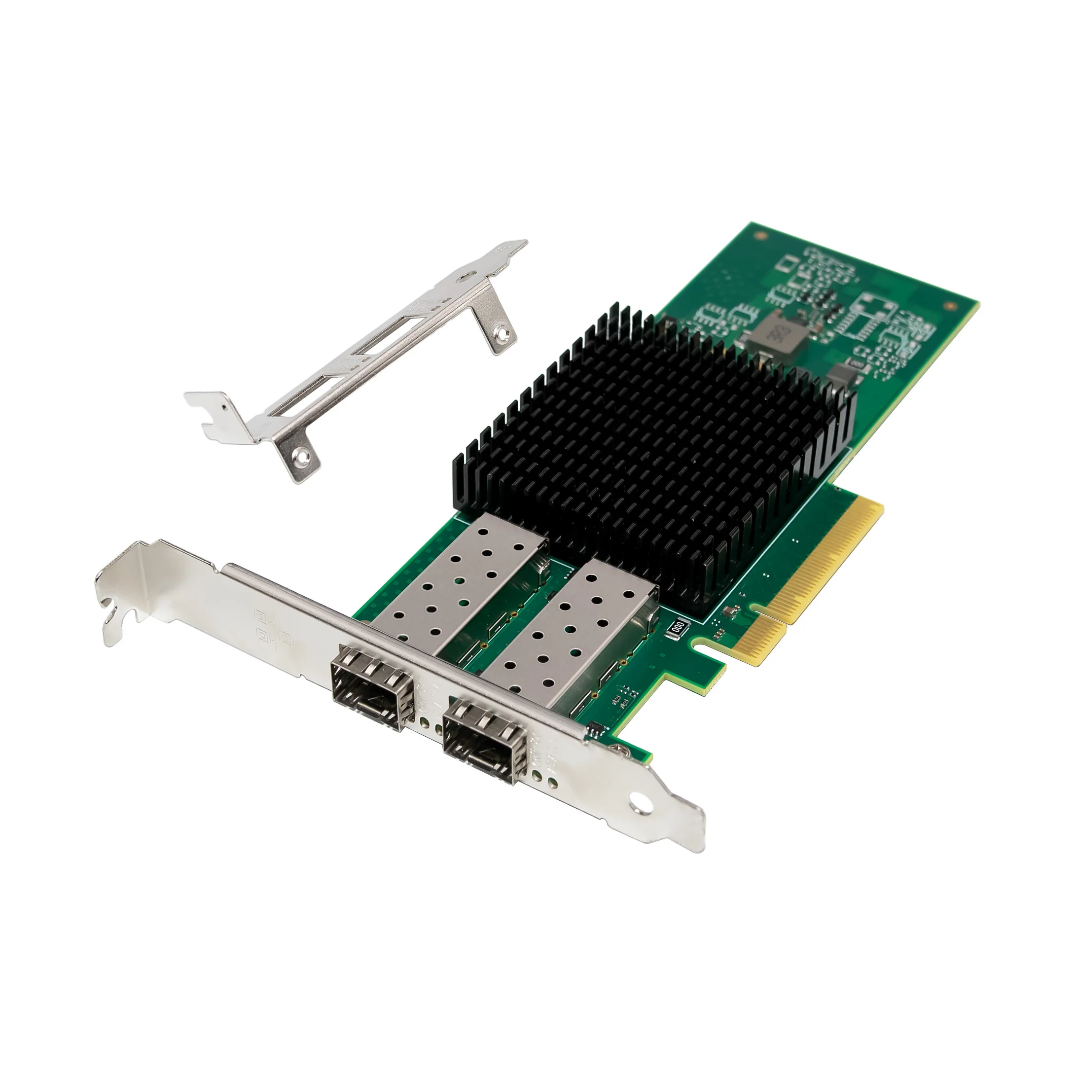 BCM57412 2-Port 10G SFP+ PCIe Fiber Network Card Industrial-Grade Server NIC for Synology NAS, Workstations Traffic Aggregation