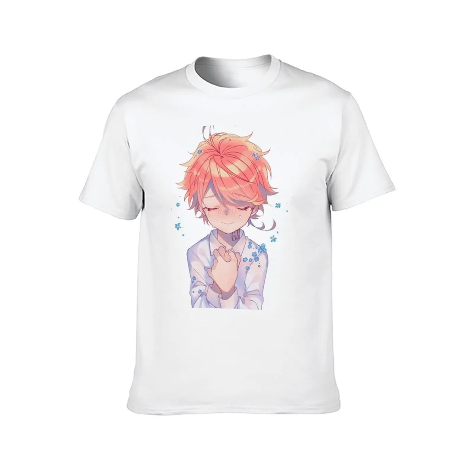 Happy Emma fanart: تي شيرت نيفرلاند الموعود تي شيرت قطني عالي الجودة تي شيرت للرجال تي شيرت جرافيك تي شيرت